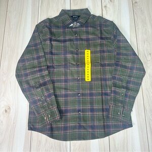 Eddie Bauer Men's Flannel Shirt‎ Size Medium Green New
